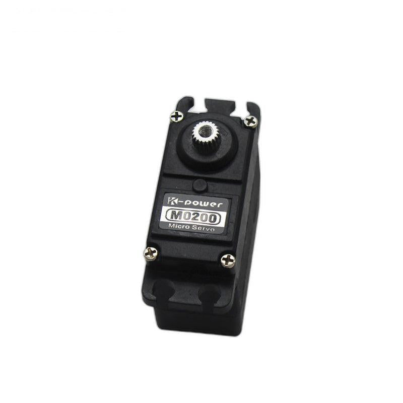 Kpower M0200 servo motor micro servo with metal output spline and M0200 label, top view