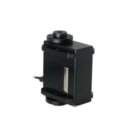 Kpower RC05P servo motor in black housing, angled view showing output spline and mounting flanges