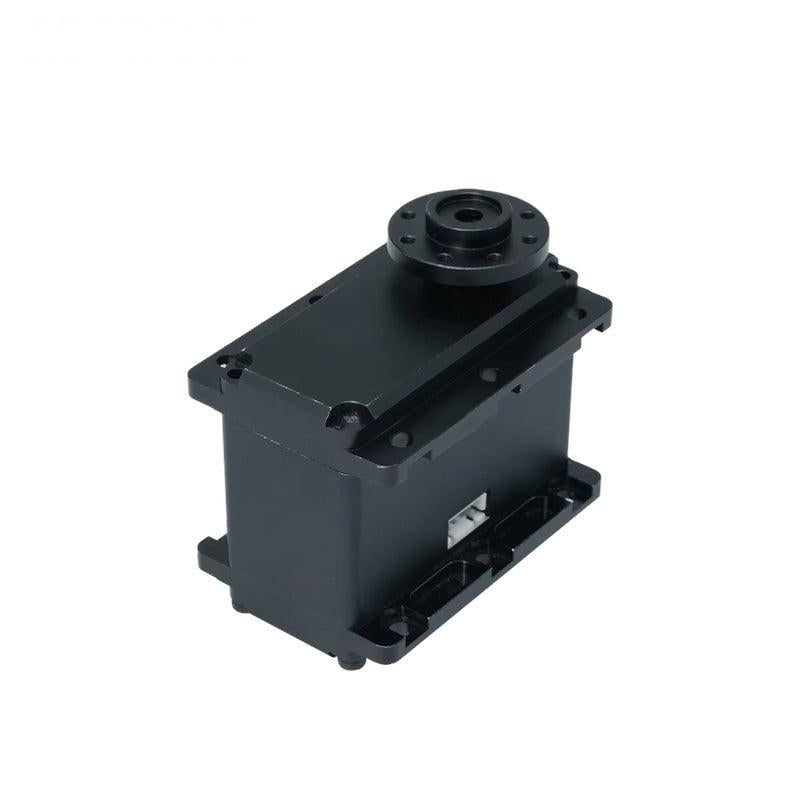 Kpower RDM200T dual-axes robotic servo motor, angled view showing output flange and mounting base