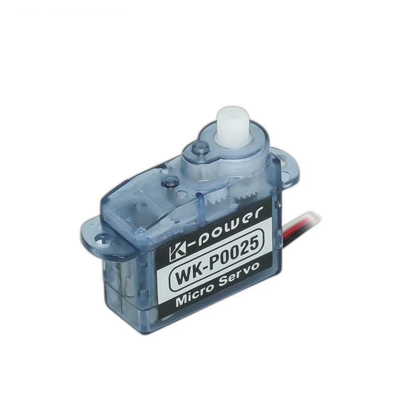 Kpower WK-P0025 (P0025) 2.5g micro servo motor, translucent blue case with output shaft