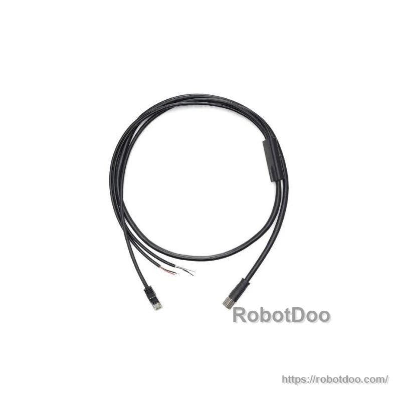 Wiring cable harness with two connectors and exposed wire leads for Livox MID-360 setup