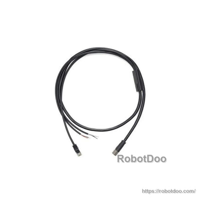 Wiring cable harness with two connectors and exposed wire leads for Livox MID-360 setup