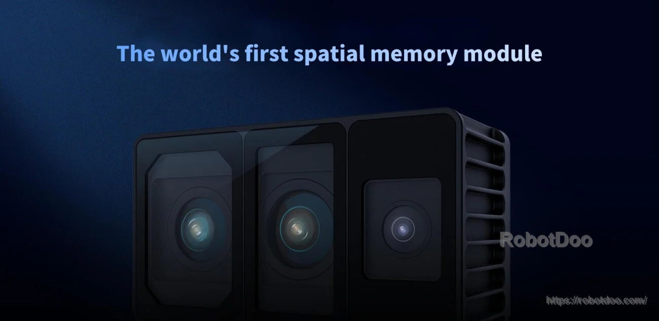 Close-up of Odin 1 sensor face under spatial memory module headline