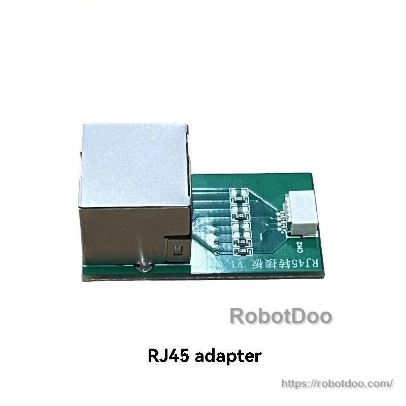 RJ45 adapter board for actuator communication, small PCB with metal RJ45 jack