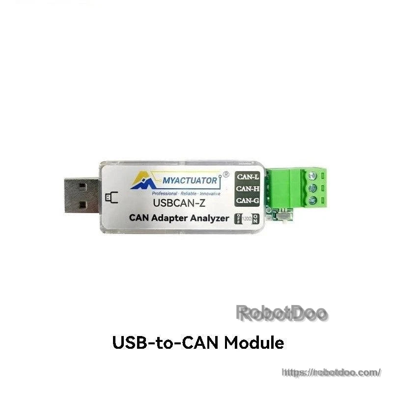 USBCAN-Z USB-to-CAN adapter analyzer with green CAN-H/CAN-L terminal block