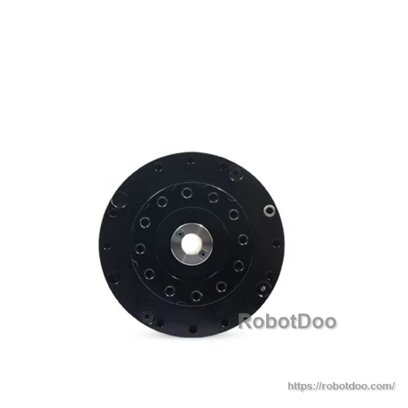 Rear face of actuator with circular bolt pattern and centered output shaft opening