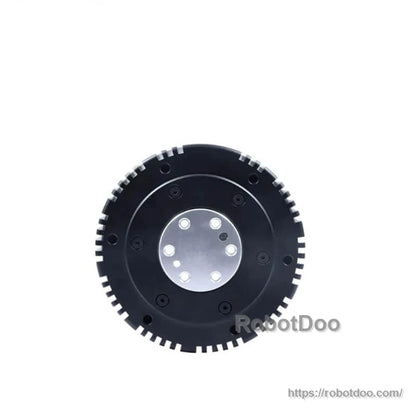 Rear mounting face of actuator motor with central metal hub and bolt pattern