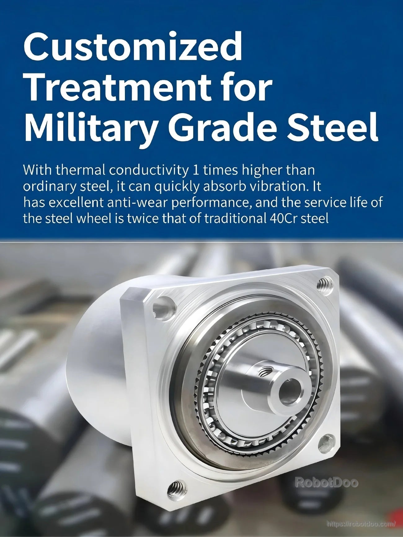 Customized treatment for high-grade steel graphic for MINI Series harmonic reducer, focused on wear resistance and service life