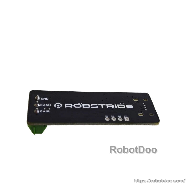 ROBSTRIDE USB-CAN adapter board, top side with GND, CANH and CANL pin labels