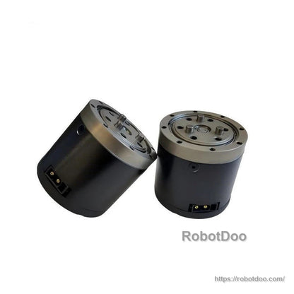 Two actuator modules side-by-side showing housing and side connector/port area