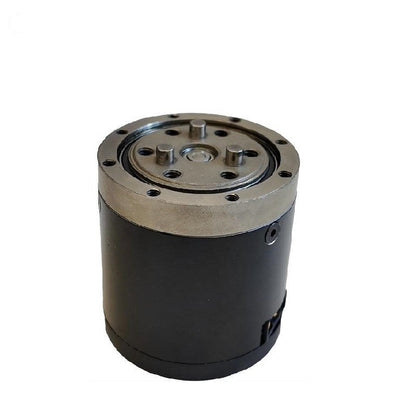 EduLite 05 motor standing upright, top flange detail with mounting holes and three raised posts