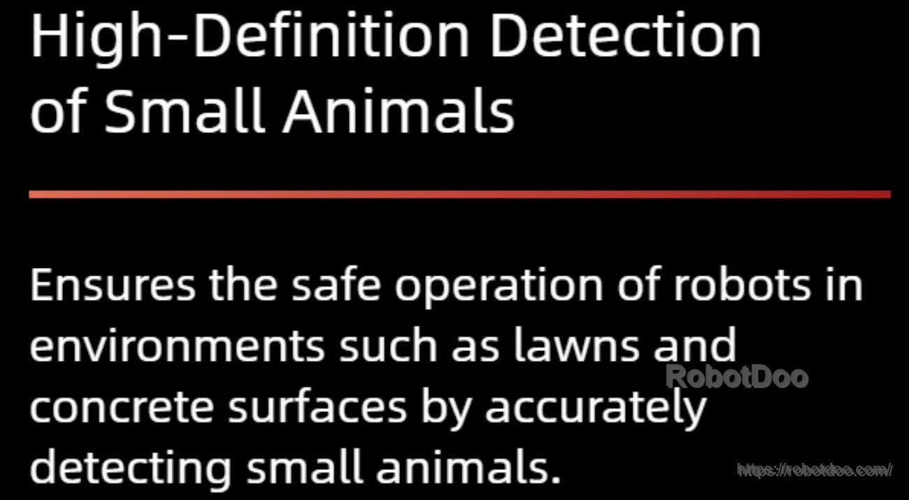 Text slide: High-definition detection of small animals for safer robot operation on lawns and concrete surfaces