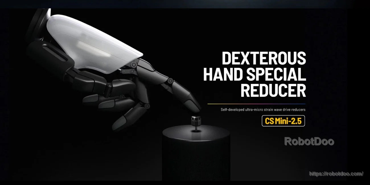 Robotic hand concept graphic promoting SITO DRIVE dexterous-hand special reducer line (CS Mini-2.5)