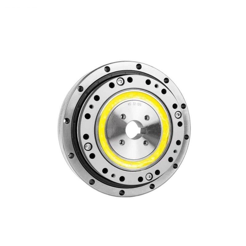 SITO DRIVE HS-32-III strain wave drive reducer, top face with bolt circle and yellow seal ring