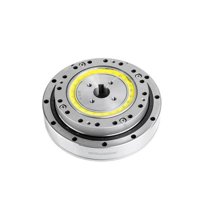 SITO DRIVE HS-32-III harmonic gear reducer in angled view showing central bore and mounting holes