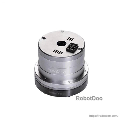 Rear view of TA-70 actuator showing electrical connector port and ventilation slots on end cap