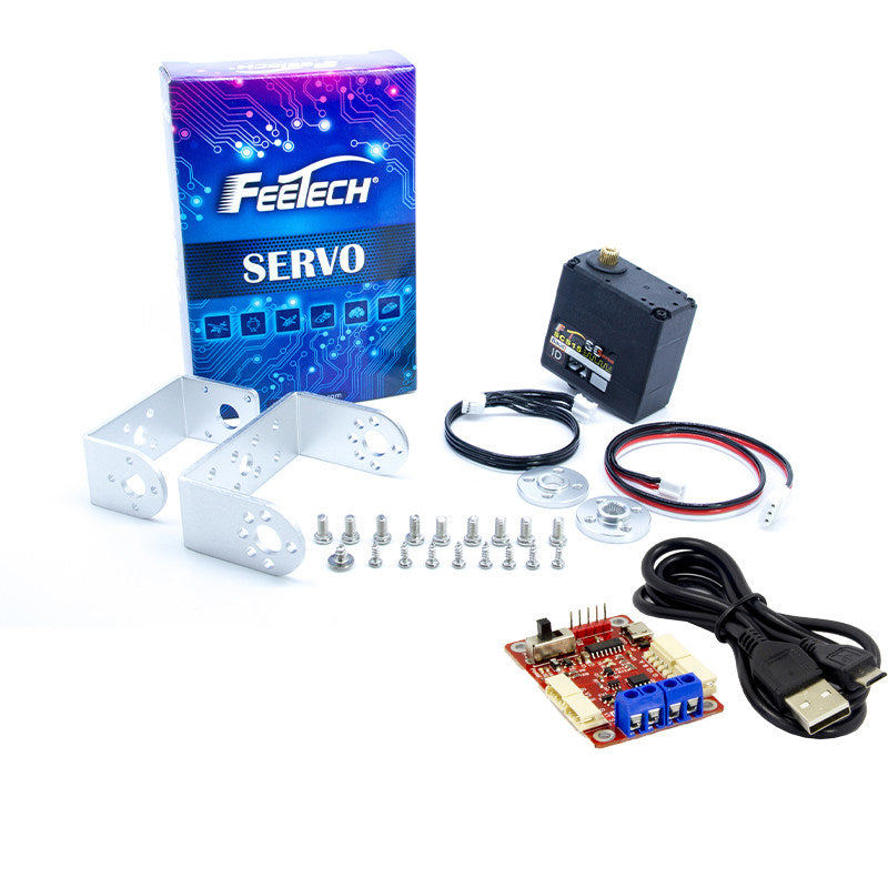 Feetech SCS15 Dual Shaft 15KG Bus Servo 220° Metal Gear Feedback Serial Servo for Robot Arm