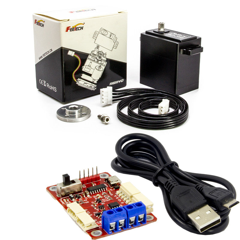 FEETECH SM29-24MB Brushless Modbus-RTU RS485 Smart Servo 12KG 360° Industrial PLC Servo Motor