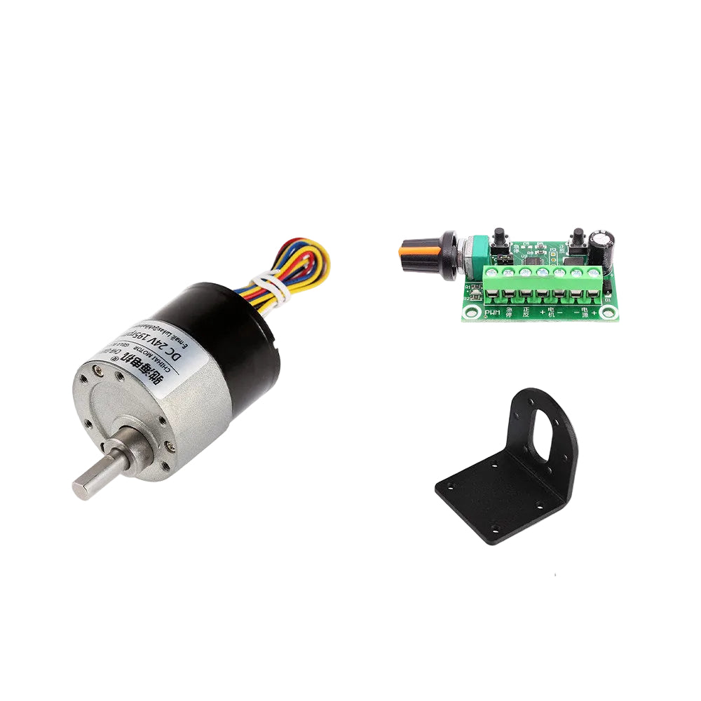 GM37-BLDC3525 Brushless DC Gear Motor 12V 24V High Torque Metal Gear Reduction Motor with PWM Speed Control
