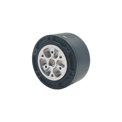 Planetary reducer motor side profile, cylindrical housing with machined aluminum front plate