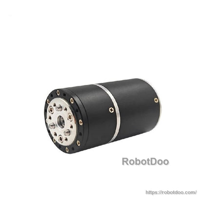 SteadyWin GIM3510-64 64:1 planetary reducer motor side view showing output flange and mounting screws