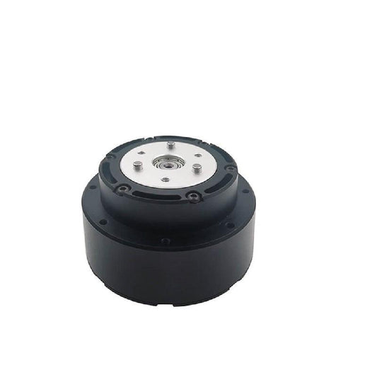 SteadyWin GIM6010-36 36:1 planetary reducer motor, angled view showing output flange and mounting holes