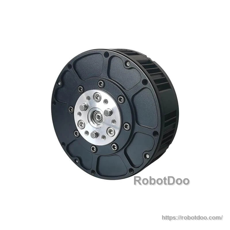 Front face of GIM6010-8 reducer motor showing circular mounting pattern and central output hub
