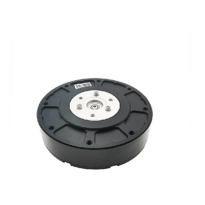 SteadyWin GIM8108-9 planetary reducer motor, angled view of round housing with central metal mounting plate