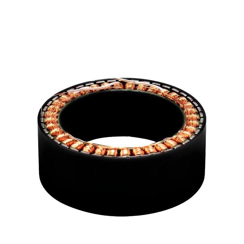 SteadyWin WK10025 36V motor stator ring with copper windings, top view on white background