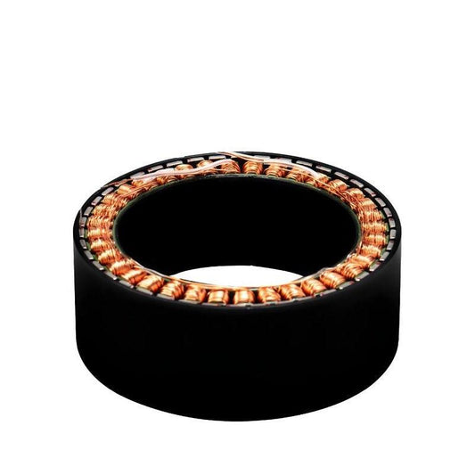 SteadyWin WK10025 36V motor stator ring with copper windings, top view on white background