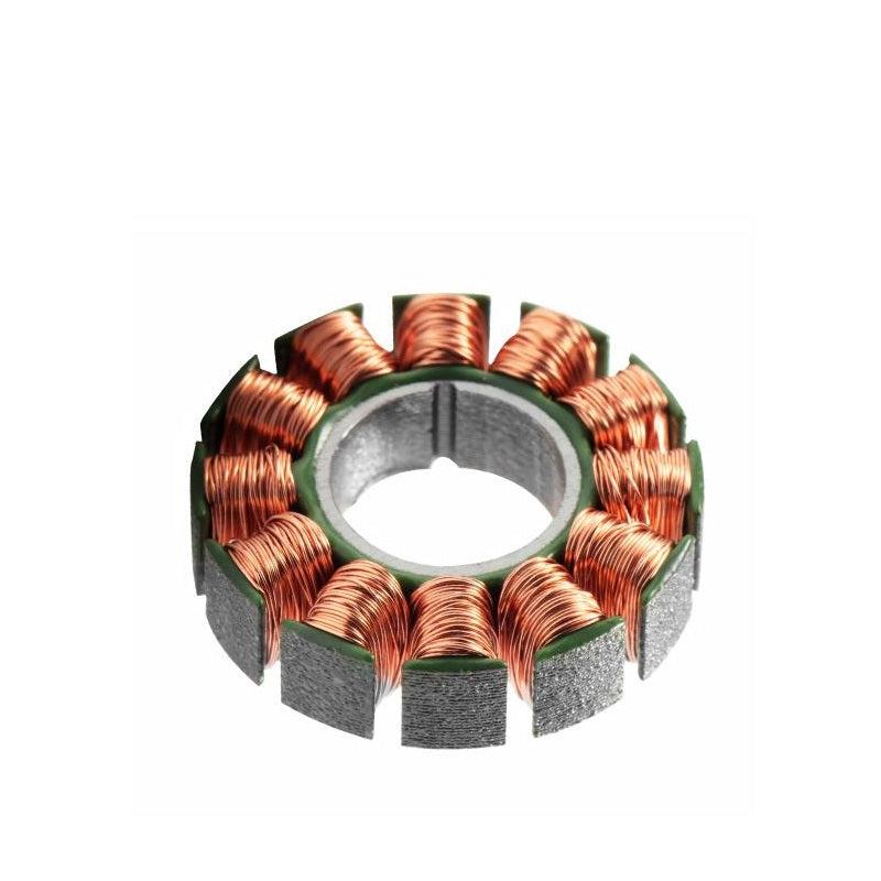 SteadyWin WK2205 / WK2205CH 12V motor stator with copper windings, top view of ring core