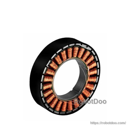 SteadyWin WK6010_11 36V motor stator angled view showing copper windings inside black outer ring