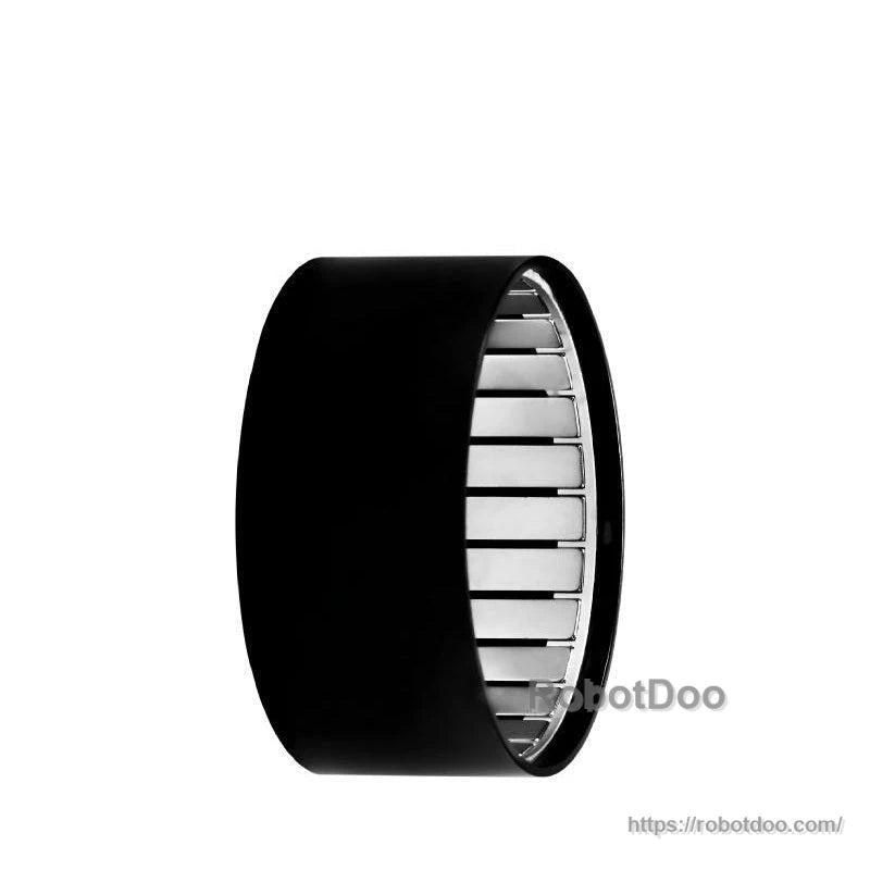 Black rotor can with internal permanent magnets, side view
