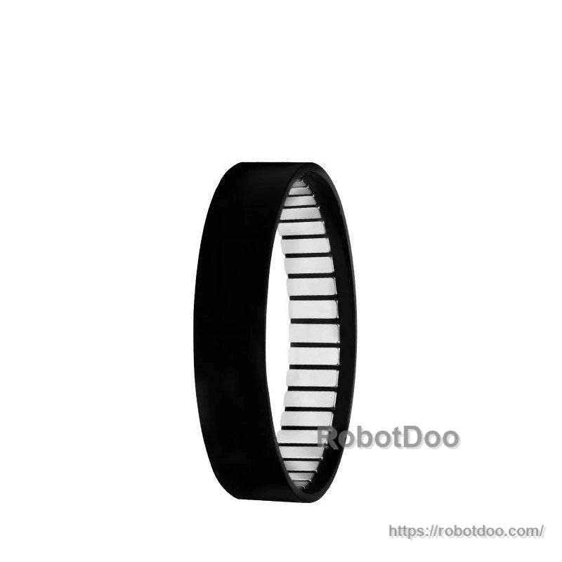 Black outer sleeve ring with inner ribs, motor housing component shown separately