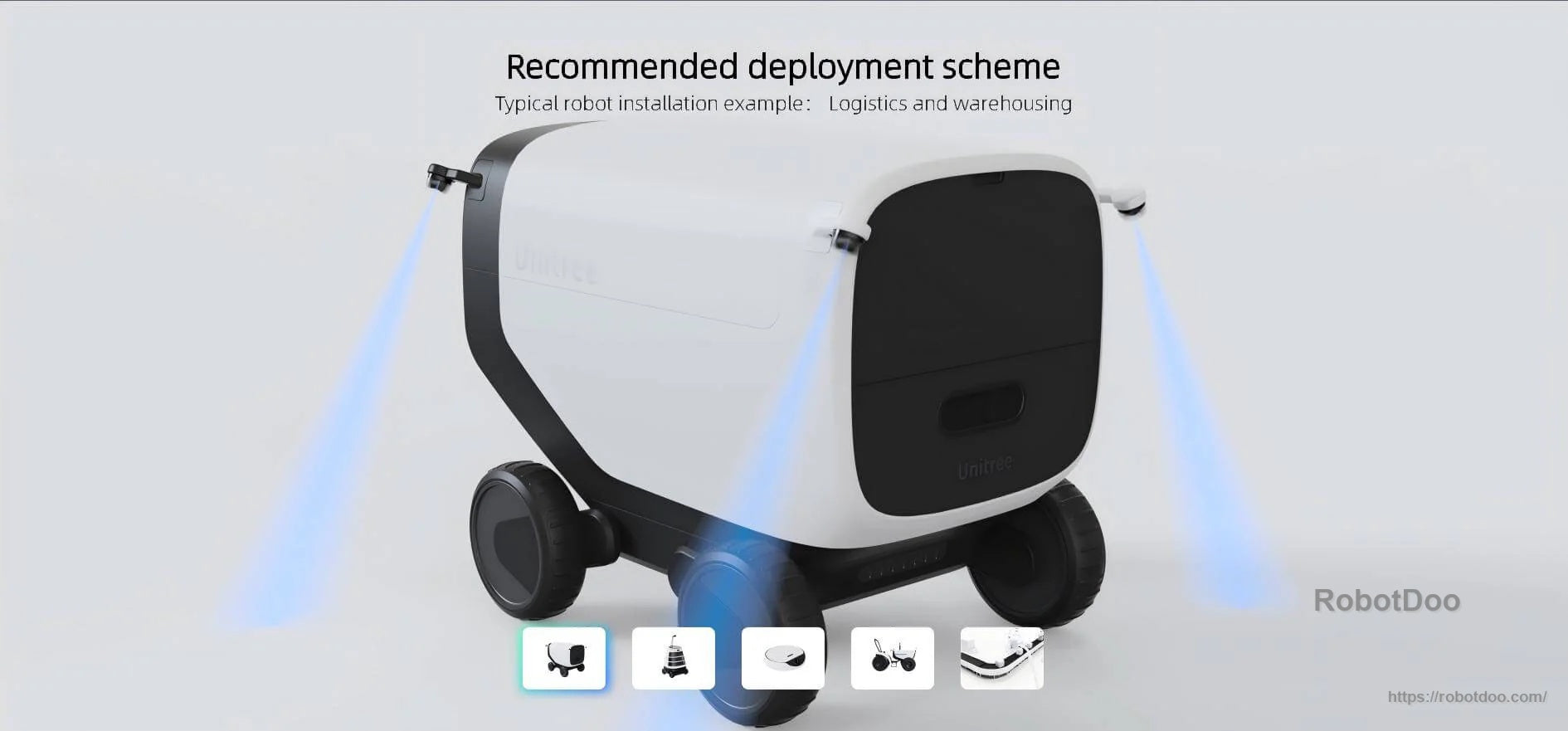 Recommended deployment: mounting LiDAR on a logistics or warehouse mobile robot for omnidirectional scanning coverage