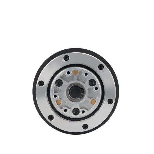 Unitree A1 motor integrated actuator front face with central shaft opening and bolt pattern