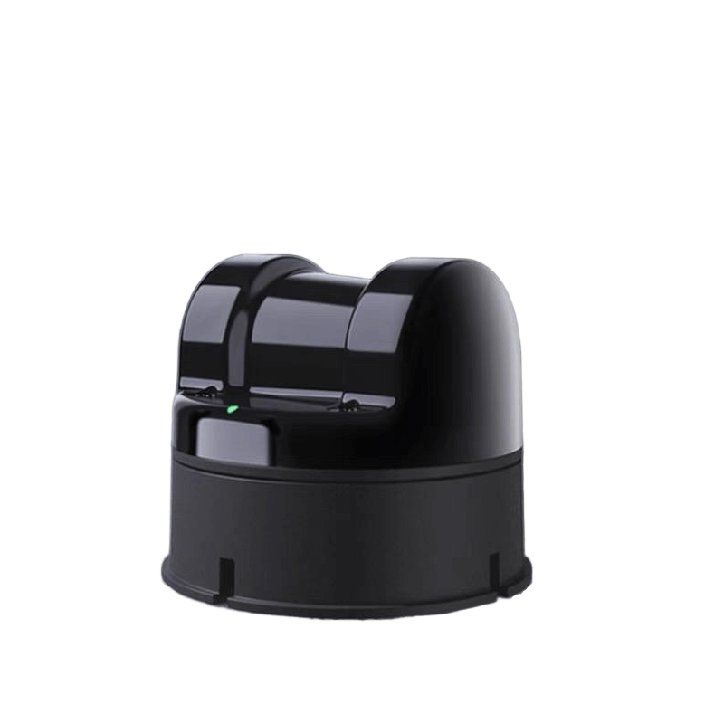 Unitree L2 4D LiDAR Sensor on white background, compact black housing with rounded top