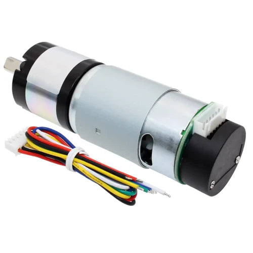 36D DC Planetary Gearmotor w/ Encoder – 24V 230RPM Heavy Duty Brushed Motor with 1:51 Gear Reduction