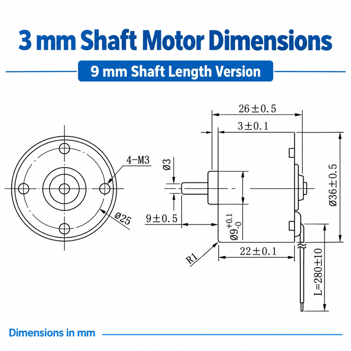 BLDC3525 36mm Brushless DC Motor 12V 24V with Built-In Driver & PWM Control