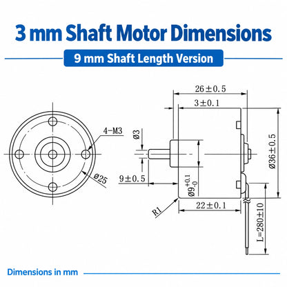 BLDC3525 36mm Brushless DC Motor 12V 24V with Built-In Driver & PWM Control