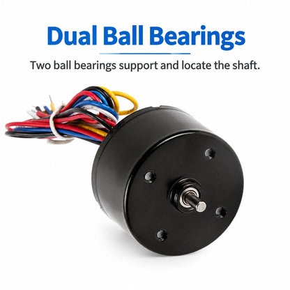BLDC3525 36mm Brushless DC Motor 12V 24V with Built-In Driver & PWM Control
