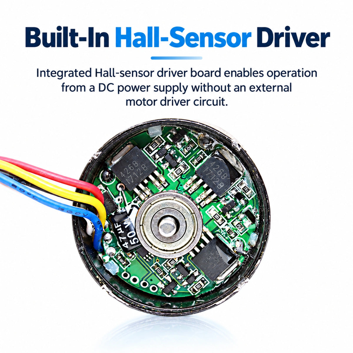 BLDC3525 36mm Brushless DC Motor 12V 24V with Built-In Driver & PWM Control