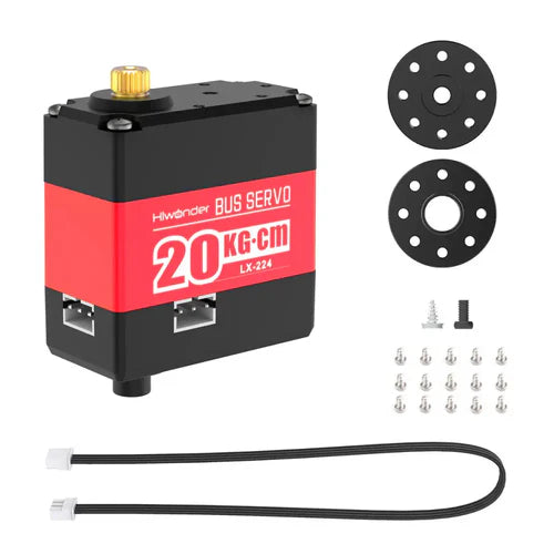 Hiwonder LX-224HV Three Connector Bus High Voltage Digital Servo – 20kg·cm Torque, 11.1V, Metal Gear, Serial Bus Control