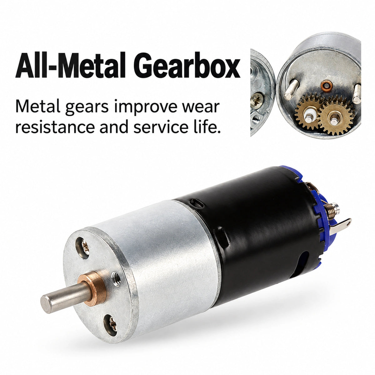 CHIHAI CHR-GM25-BK370 25mm 370 DC Gear Motor 6V 12V High Torque