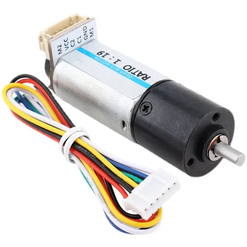20D 12V Planetary Gear Motor w/ Encoder – 95RPM Brushed DC, Heavy Duty 20mm Gearbox