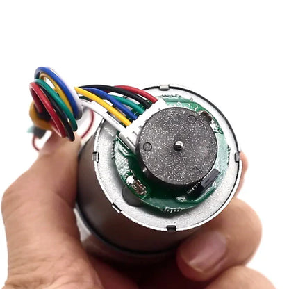 37Dx56.5L mm 12V 76RPM Metal Brushed Geared Motor with Encoder – High Torque & Precision Control