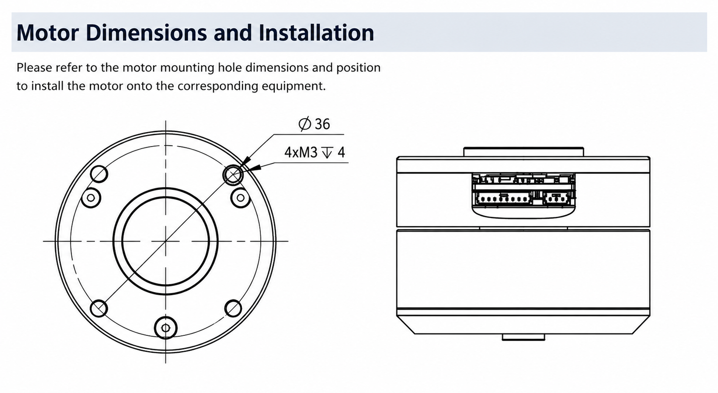 DAMIAO DM-H3510 Hub Motor with Integrated Driver Encoder CANFD Direct Drive BLDC Motor