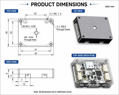 DAMIAO DM-IMU-L1 BMI088 Industrial IMU Module CAN RS485 Attitude Sensor