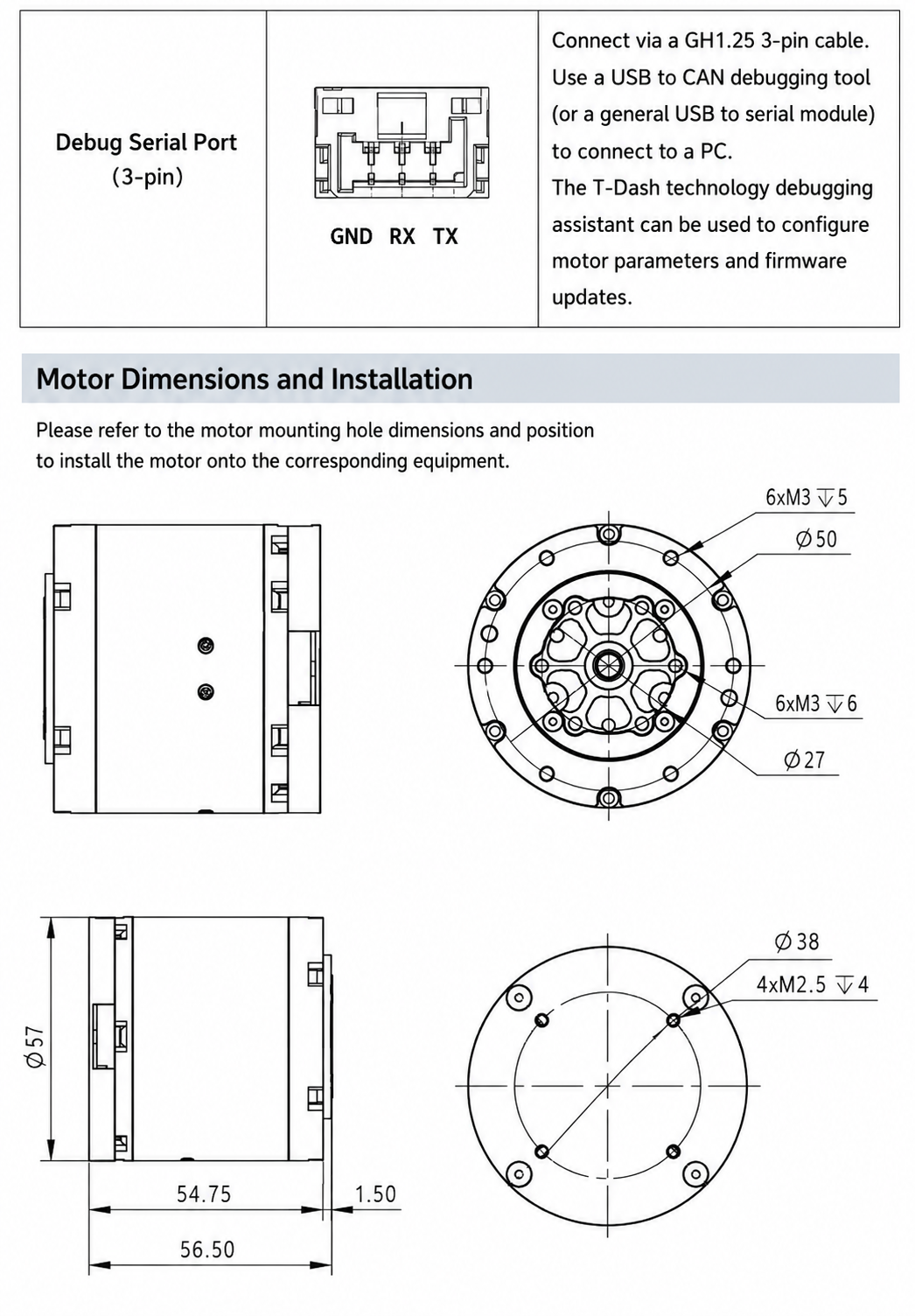 DAMIAO DM4340P-2EC MIT Servo Actuator Robot Joint Motor Dual Encoder CAN Bus 24V 48V