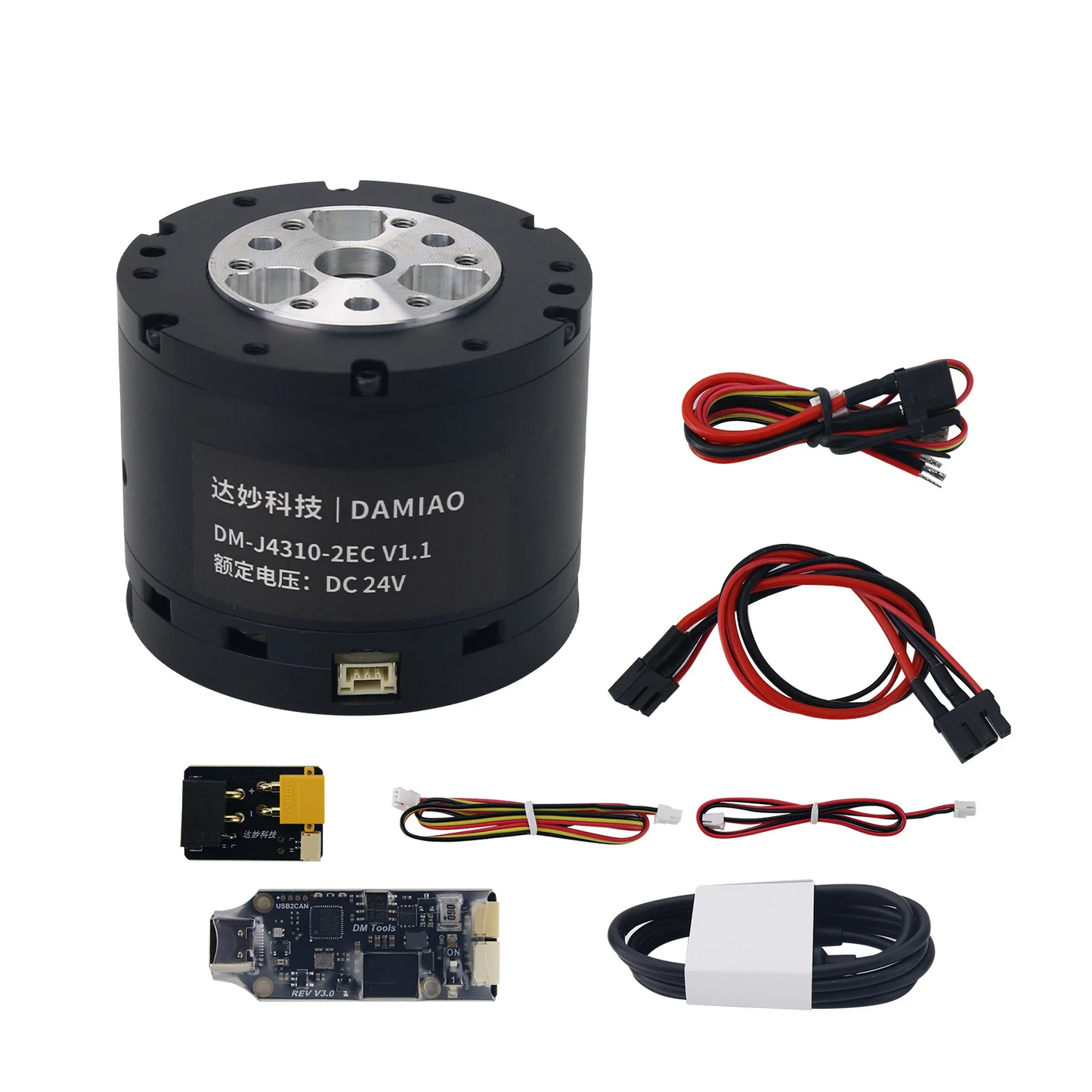 DM-J4310-2EC V1.1 3Nm Brushless Servo Joint Motor with Integrated Drive, Dual Encoders, CAN Control (24V / 48V)